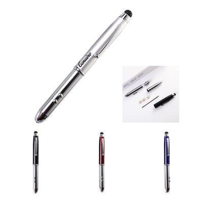 Laser Pointer Ballpoint Stylus Pen with Flashlight